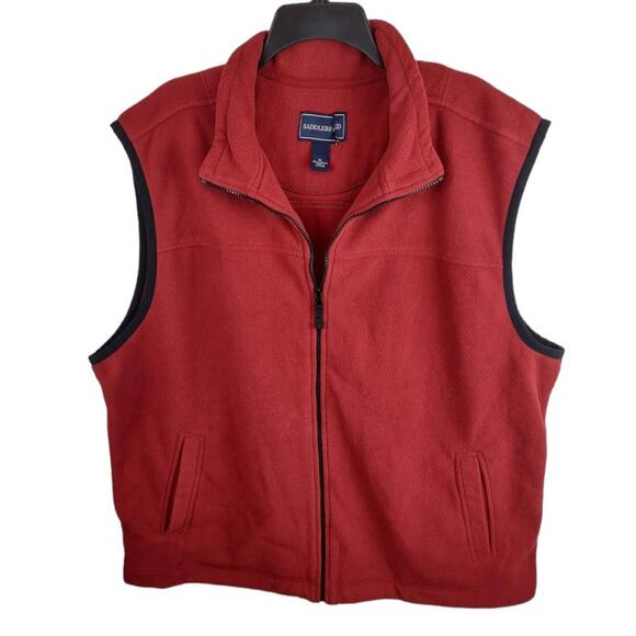 Men's Saddlebred Red Winter Vest EUC - Picture 1 of 4